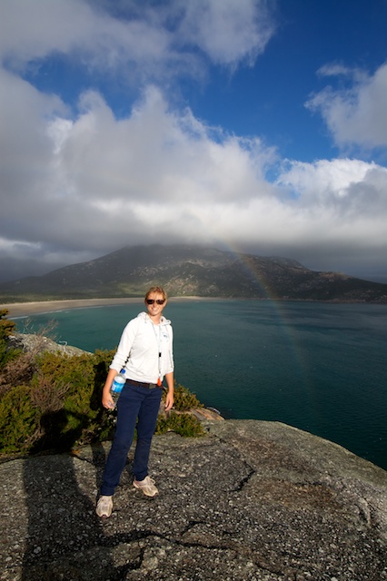 Pillar Point with a Pangan and a Rainbow