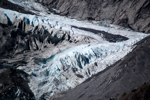 People on the glacier